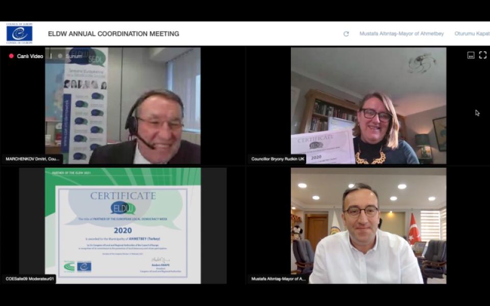 EUROPEAN LOCAL DEMOCRACY WEEK 2021 ANNUAL COORDINATION MEETING WAS HELD ONLINE