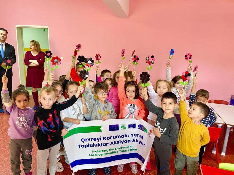 Événement de recyclage avec les enfants de la maternelle d'Atatürk