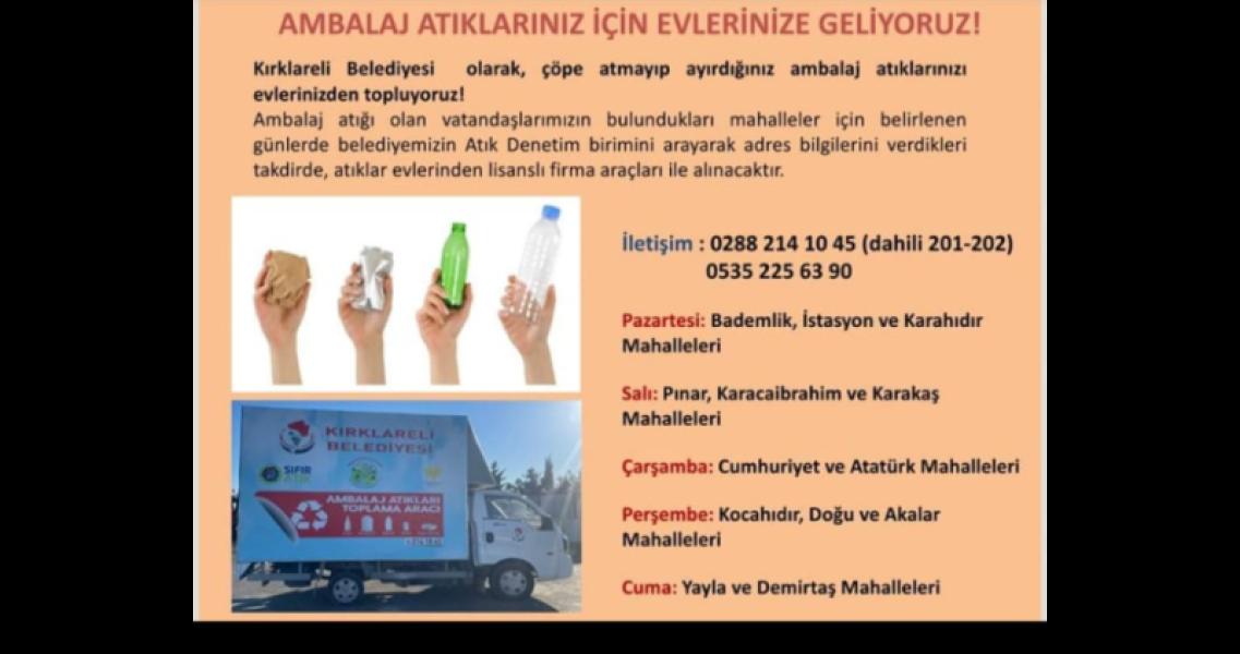 Collecte des déchets recyclables à Kirklareli