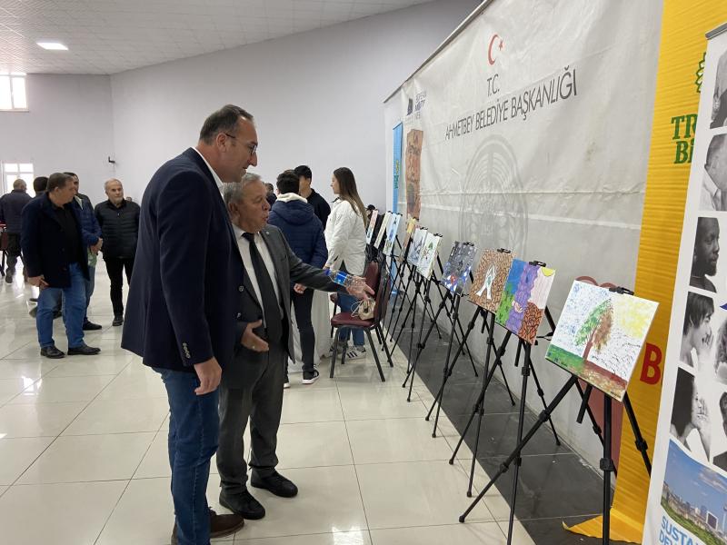 EXPOSITION DE PEINTURES SUR LE CHANGEMENT CLIMATIQUE et l'ÉCONOMIE D'EAU - AHMETBEY