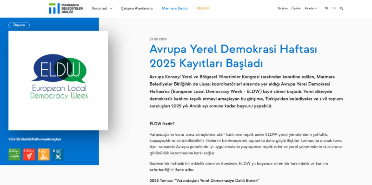 Annonce des inscriptions et des candidatures pour l'événement ELDW