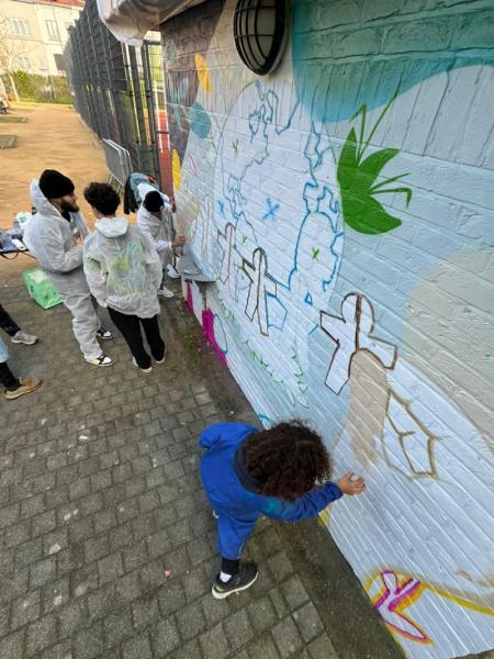 Fresque collective et participative au Parc Victoria