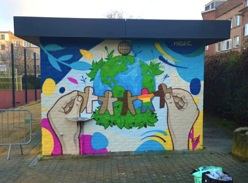 Fresque collective et participative au Parc Victoria
