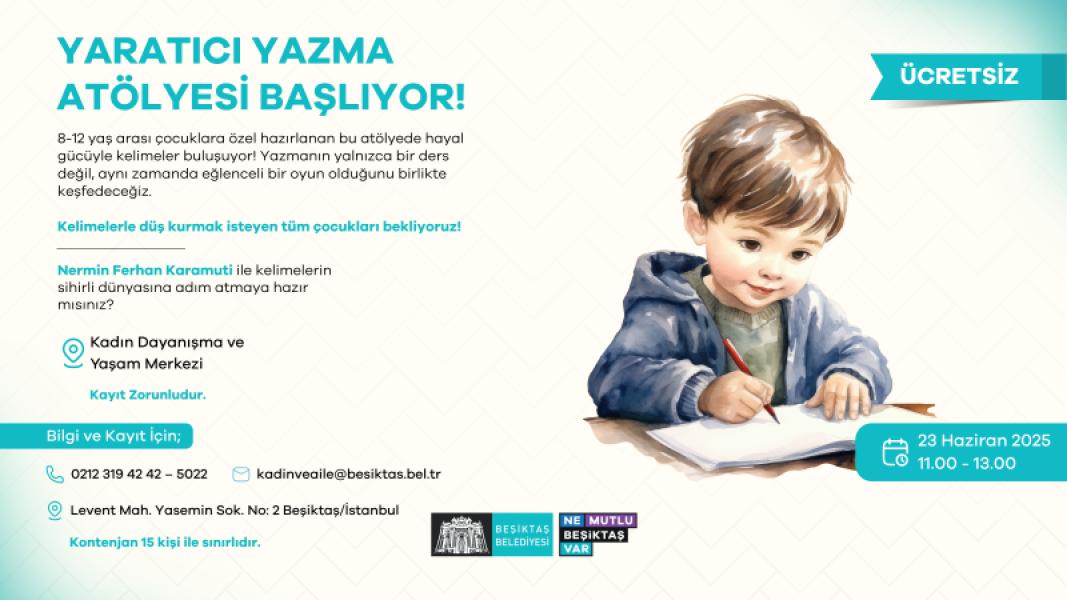 Atelier d'écriture créative pour enfants